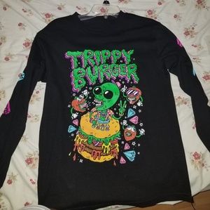 Zumiez Trippy Burger Longsleeve shirt